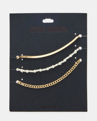 3-PIECE CHAIN ANKLET SET
