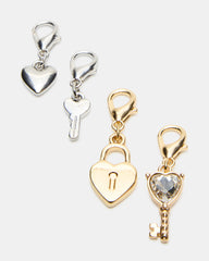 LOCK CHARM ANKLET SET