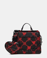 EVELYN BAG DRIPPY HEARTS BLACK/RED