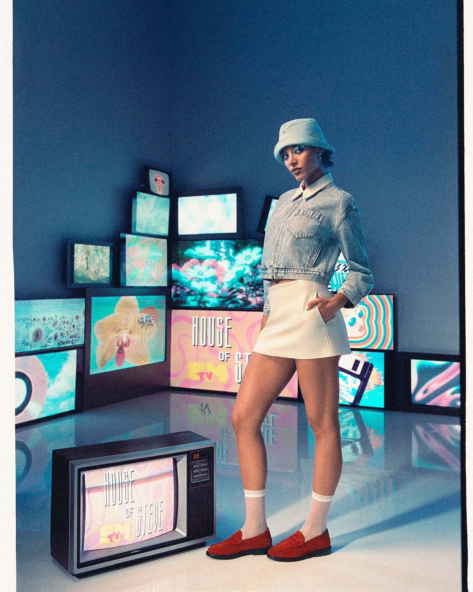 GLACIA DENIM JACKET LIGHT GREY