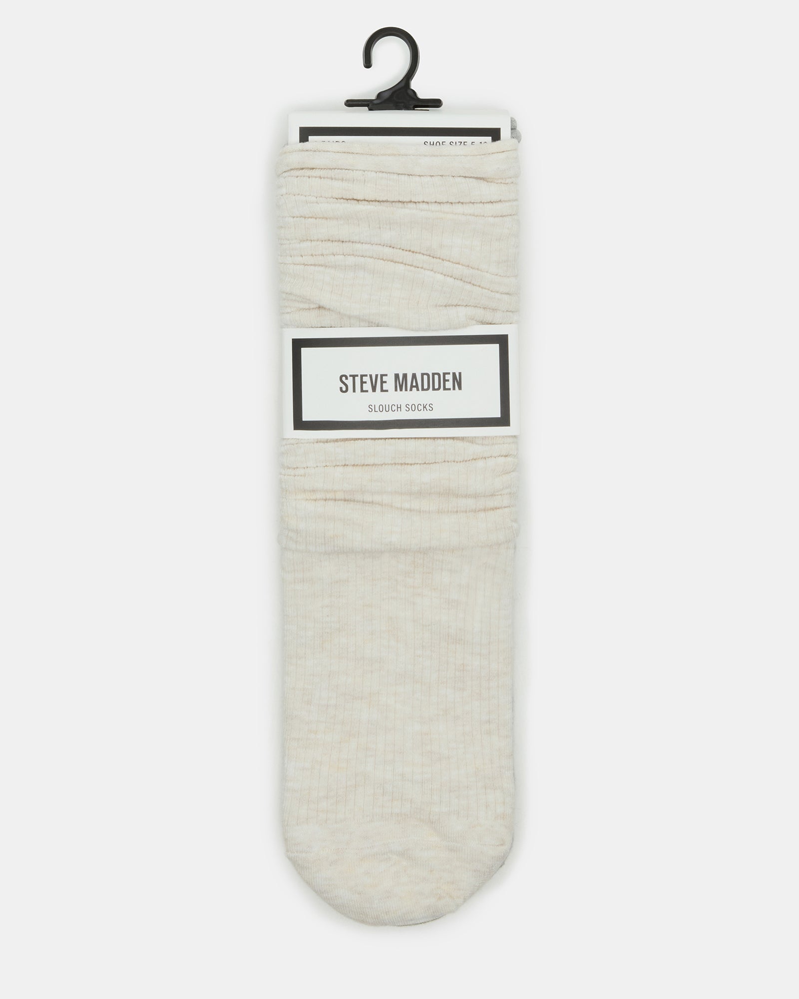 SLOUCHY RIB SOCKS OATMEAL HEATHER