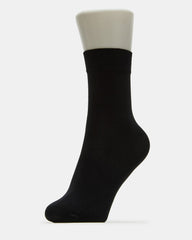 2 PACK BOW FISHNET ANKLET SOCKS BLACK