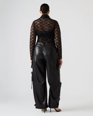 VEGAN LEATHER DUO PANT BLACK