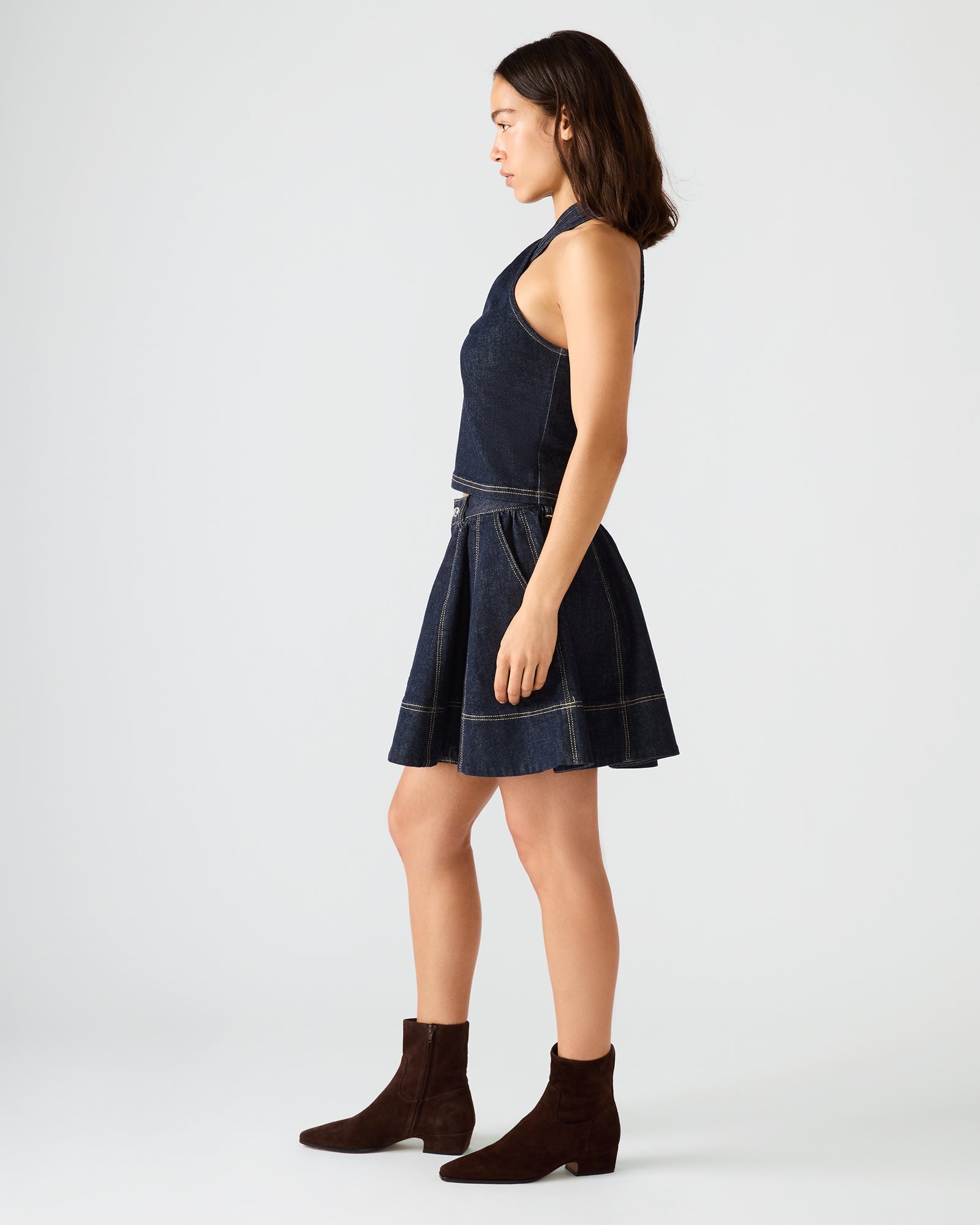 SLOAN DENIM SKIRT INK