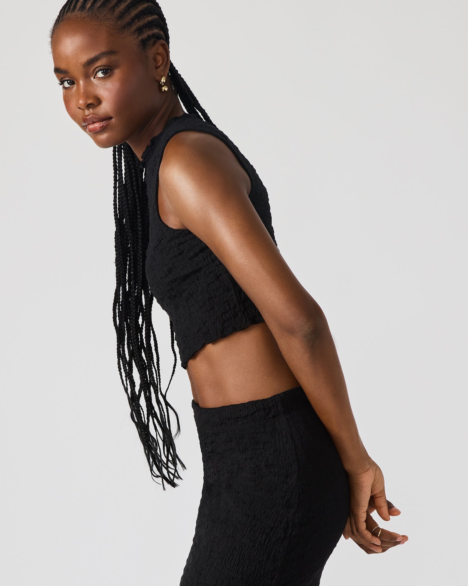 SEASIDE MAXI SKIRT SET BLACK