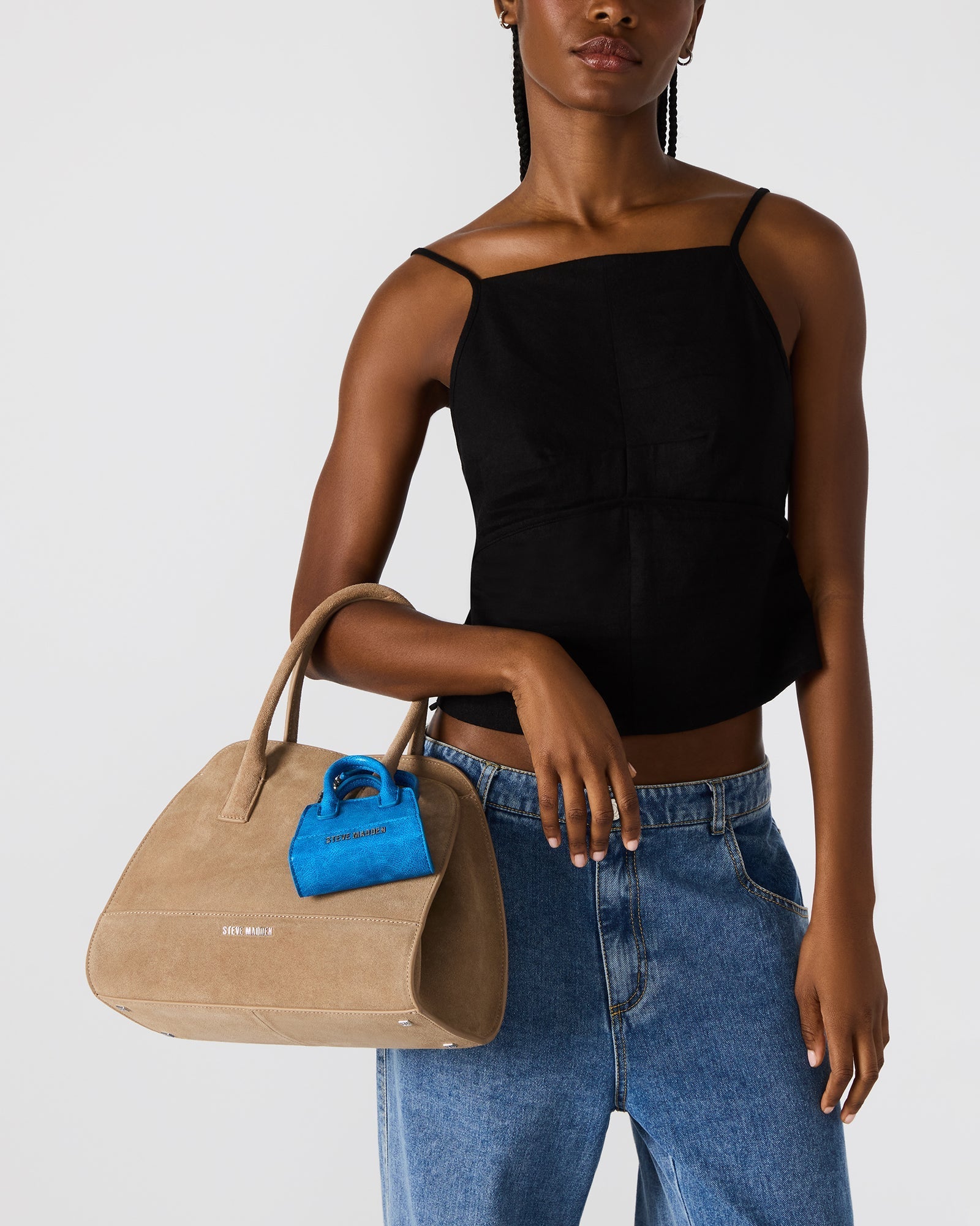 MICRO TOTE BAG CHARM BLUE