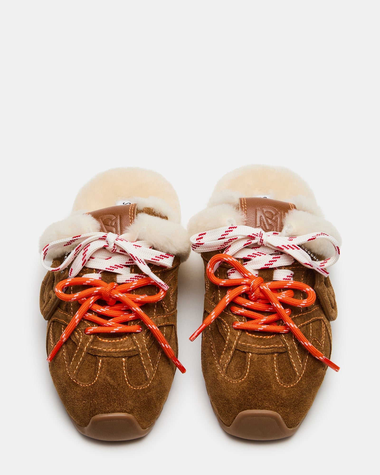 AZIEL MULE FAUX FUR CHESTNUT SUEDE